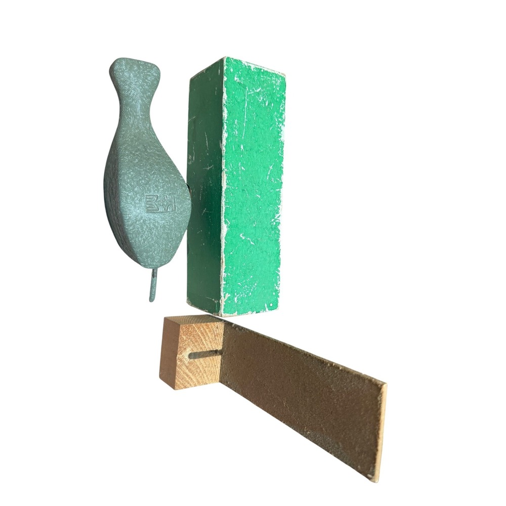 K&E Spline Weight Whale Duck Lead Drafting Tool Green Vintage Good 7 Inch - Picture 3 of 7